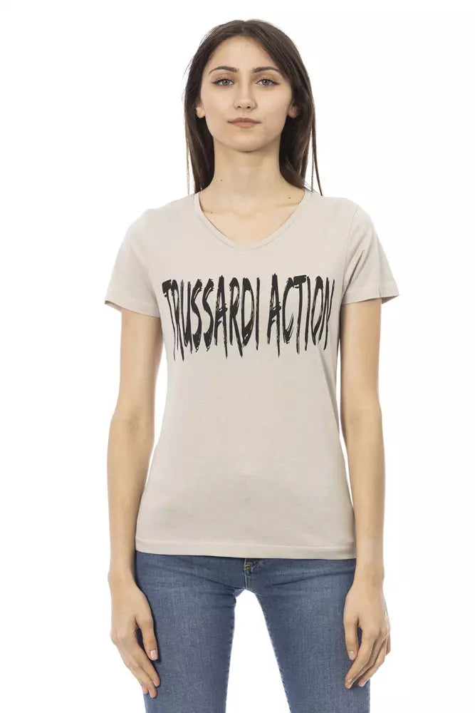 Trussardi Action Women's Beige Cotton Top