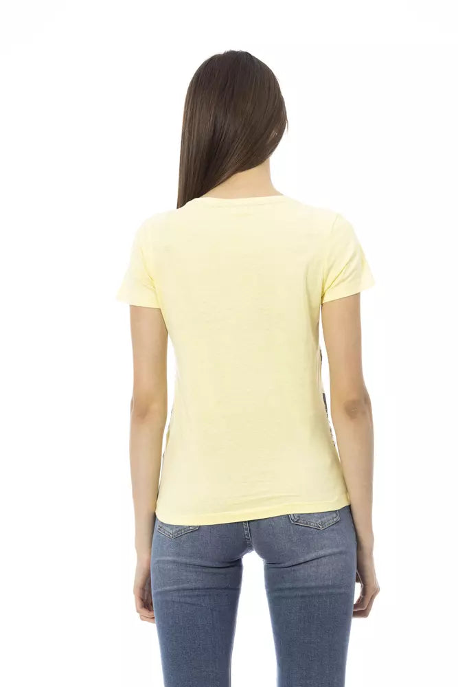 Trussardi Action Gelbes Baumwoll-T-Shirt für Frauen