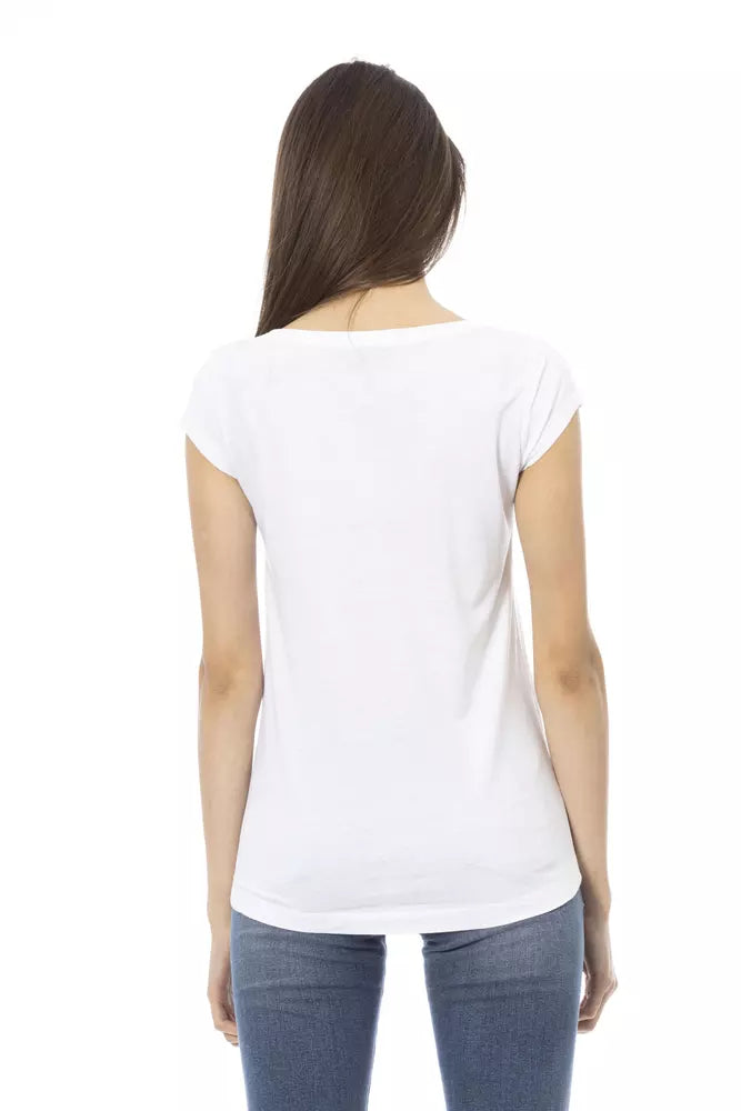 Trussardi Action Weißes T-Shirt aus Baumwolle für Frauen