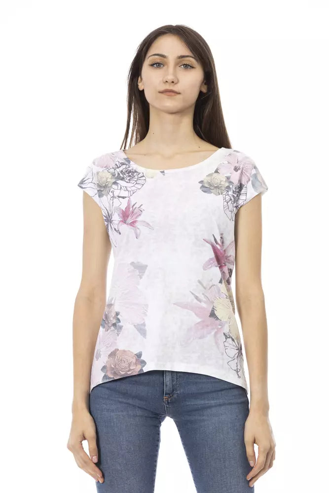Trussardi Action Weißes Baumwoll-T-Shirt für Damen