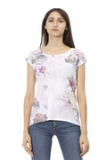 Trussardi Action Weißes Baumwoll-T-Shirt für Damen