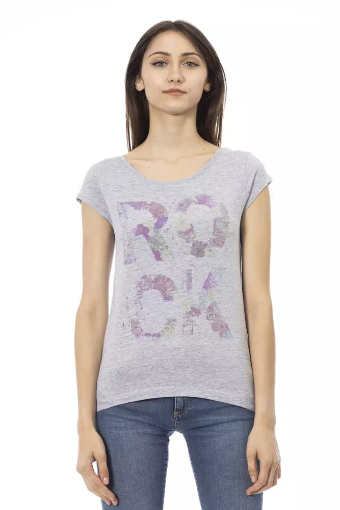 Trussardi Action Women's Grey Cotton T-Shirt