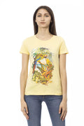 Trussardi Action Gelbes Baumwoll-T-Shirt für Damen