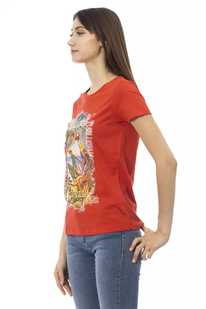 Trussardi Action Women's Red Cotton T-Shirt