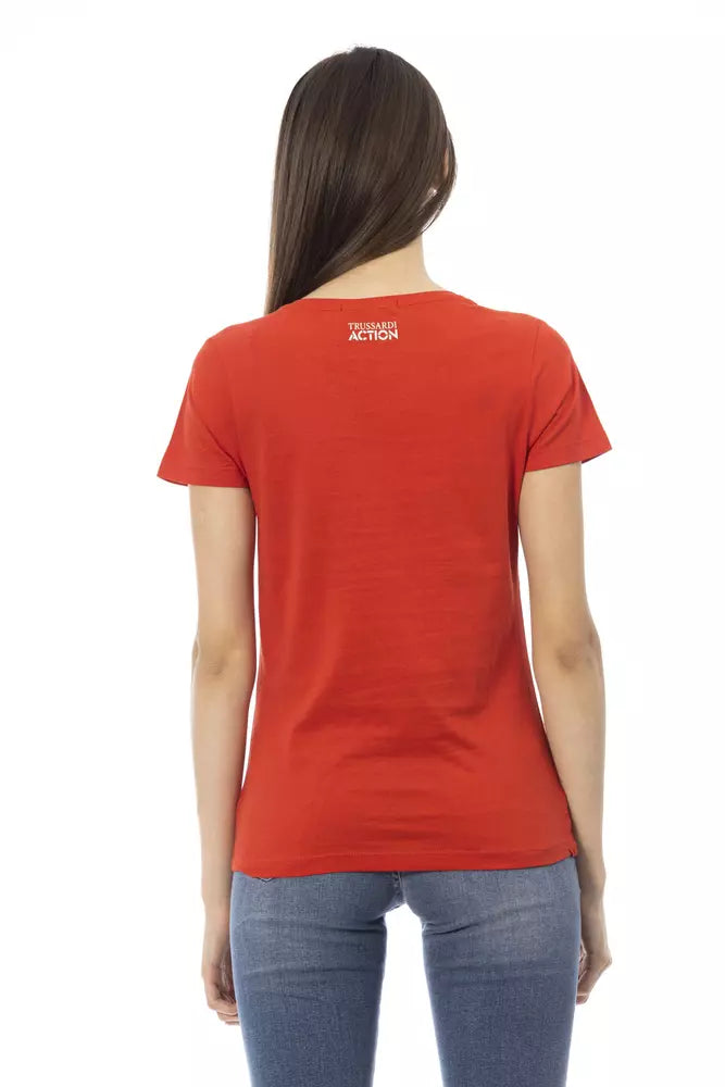 Trussardi Action Women's Red Cotton T-Shirt