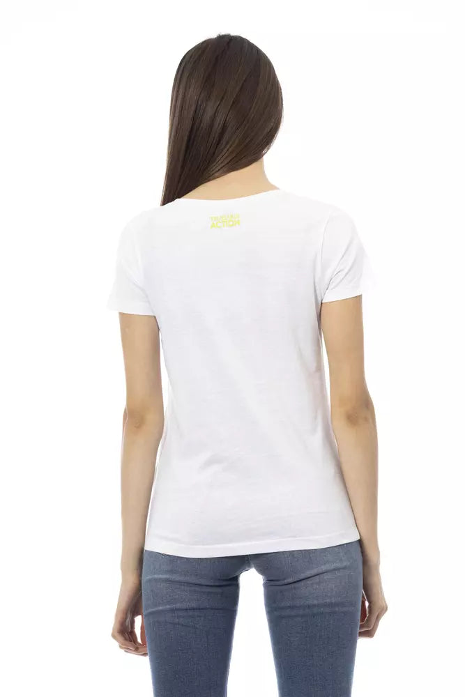 Trussardi Action Weißes T-Shirt aus Baumwolle für Frauen