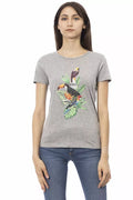 Trussardi Action Graues Baumwoll-T-Shirt
