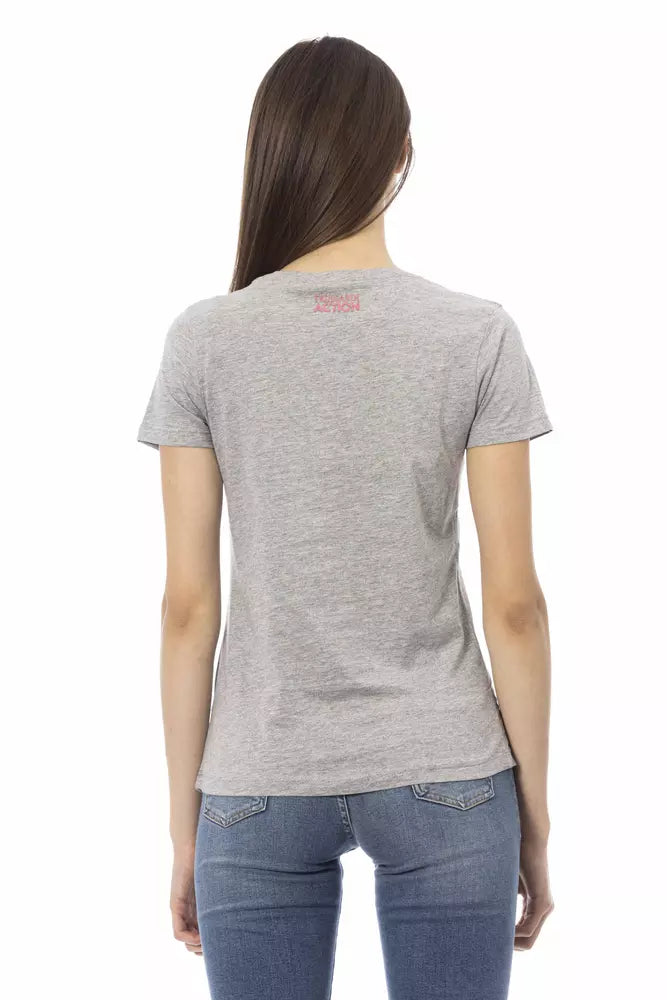 Trussardi Action Graues Baumwoll-T-Shirt