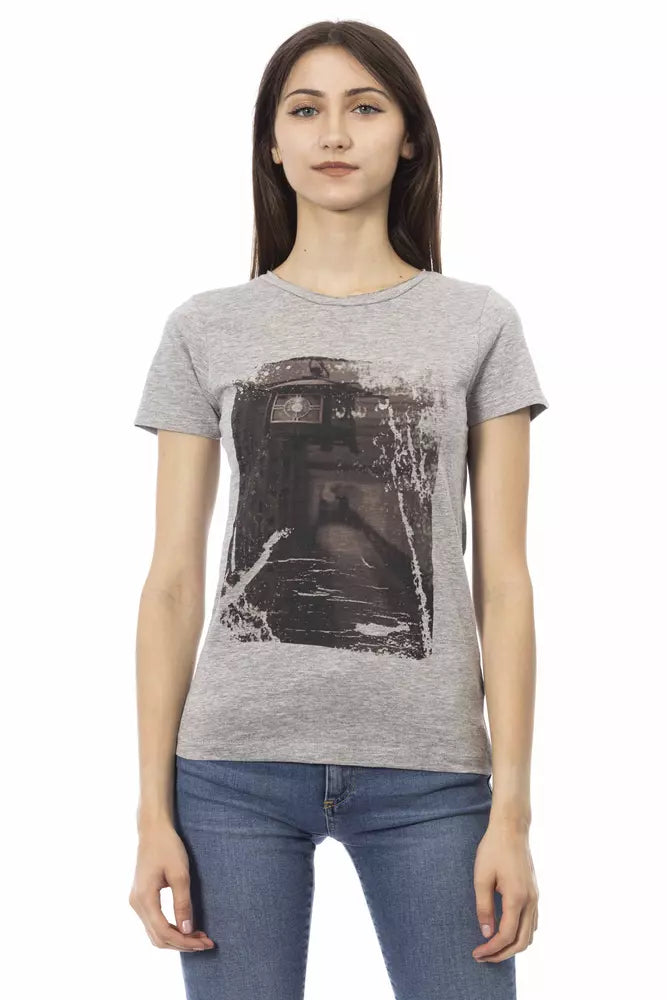 Trussardi Action Women's Grey Cotton T-Shirt