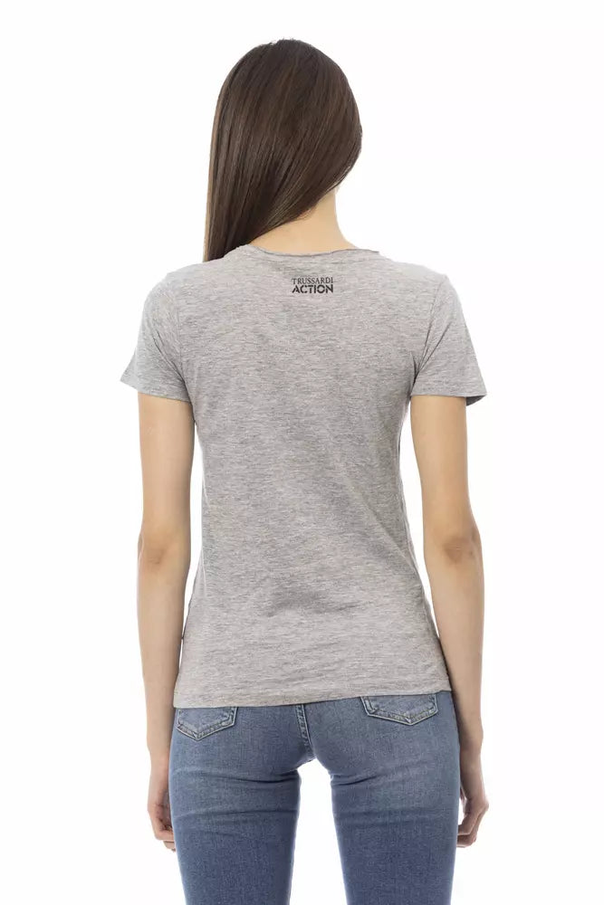 Trussardi Action Women's Grey Cotton T-Shirt