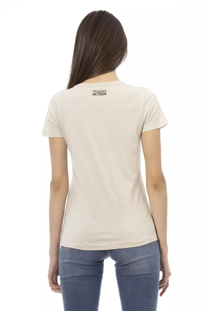 Trussardi Action Beige Cotton Women's T-Shirt