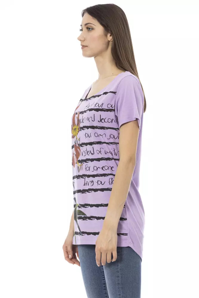 Trussardi Action Women's Purple Cotton T-Shirt