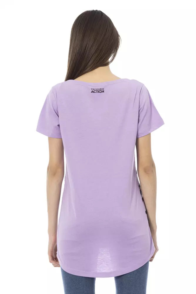 Trussardi Action Women's Purple Cotton T-Shirt
