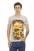 Trussardi Action Men's Beige Cotton T-Shirt