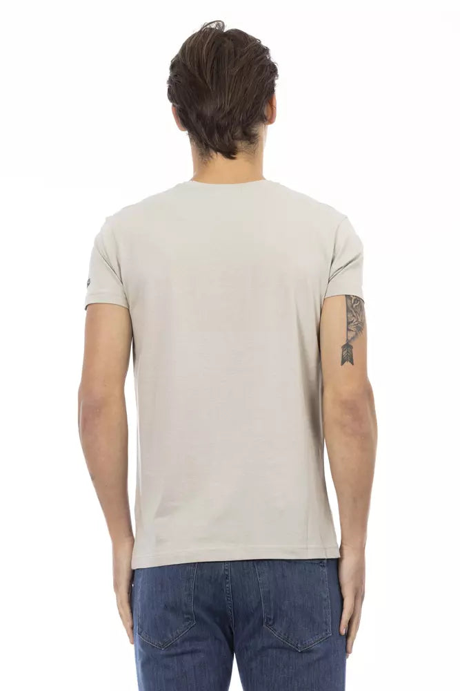 Trussardi Action Men's Beige Cotton T-Shirt