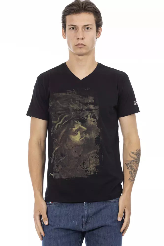Trussardi Action Men's Black Cotton T-Shirt