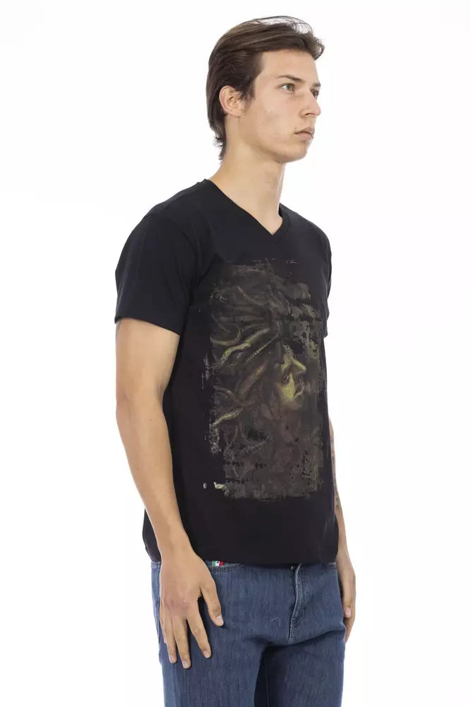 Trussardi Action Men's Black Cotton T-Shirt