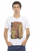 Trussardi Action Weißes Baumwoll-T-Shirt für Herren