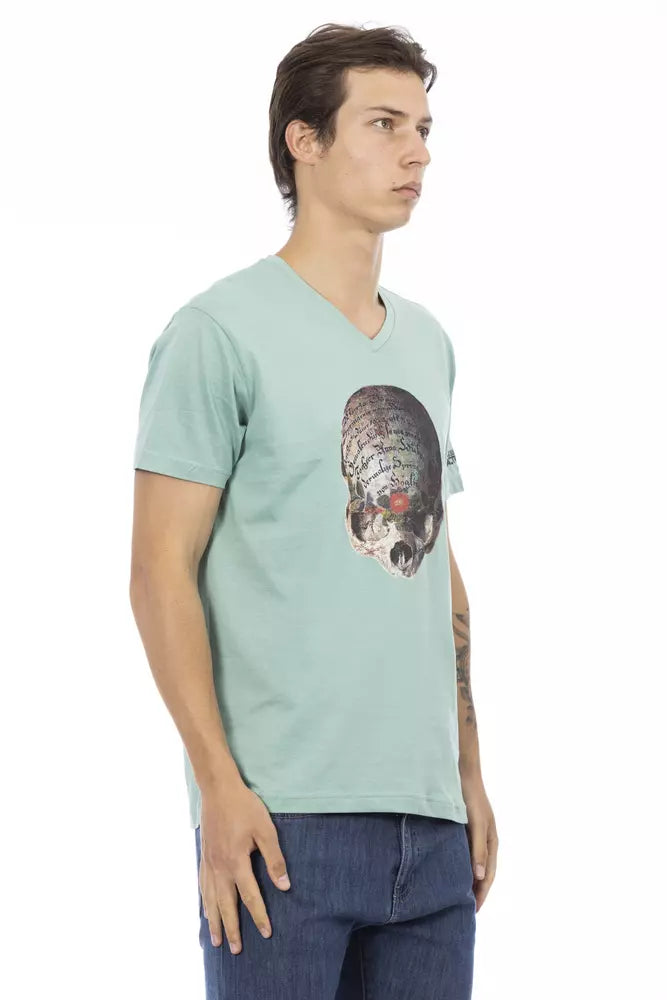 Trussardi Action Grünes Baumwoll-T-Shirt für Herren