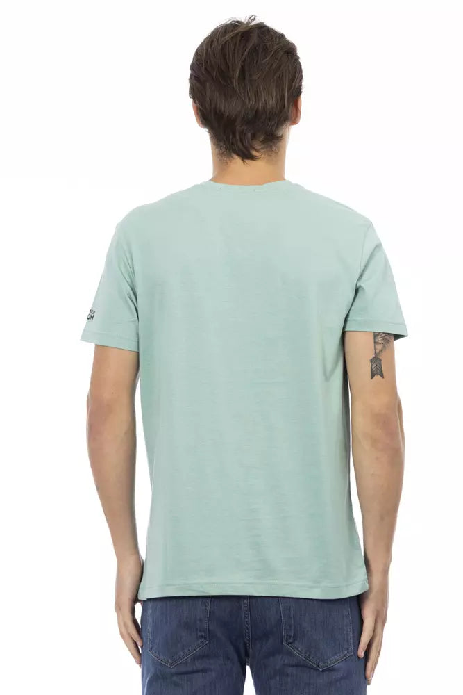 Trussardi Action Grünes Baumwoll-T-Shirt für Herren