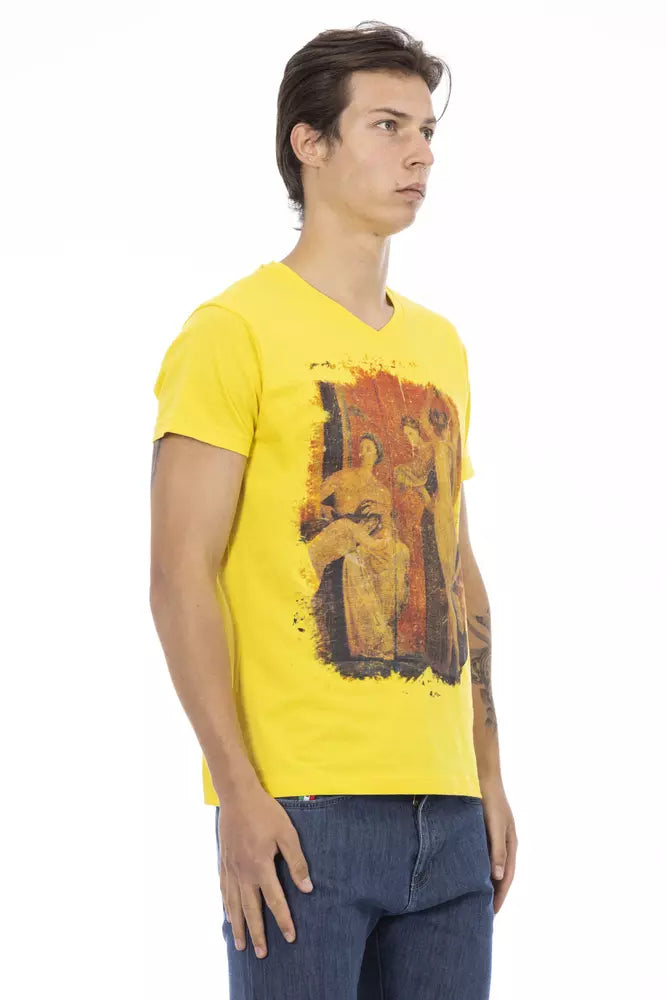 Trussardi Action Men's Yellow Cotton T-Shirt