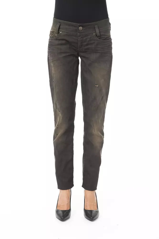 BYBLOS Black Women's Cotton Jeans