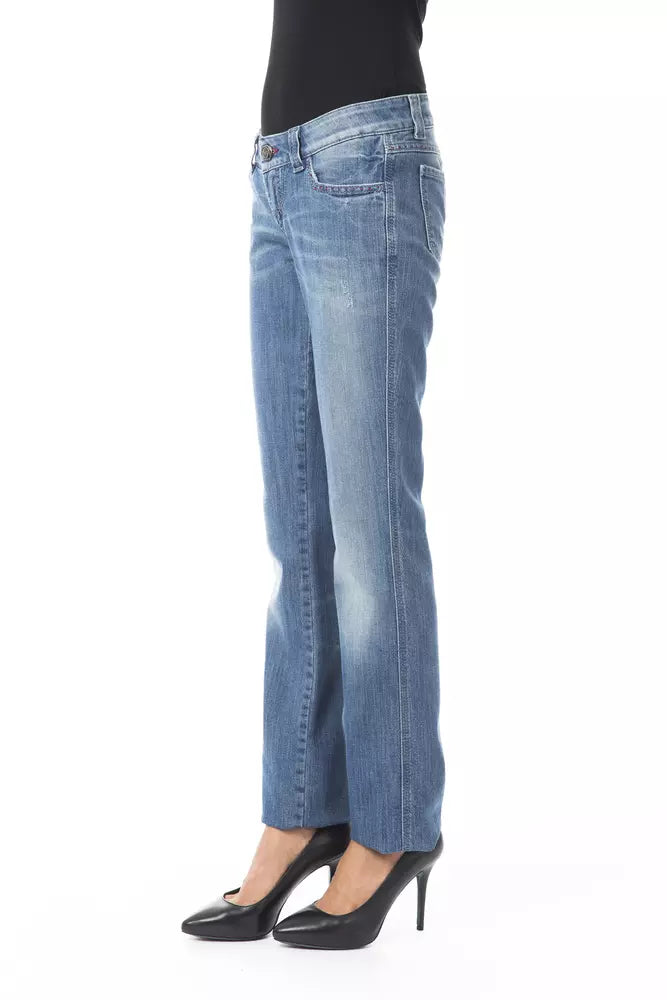 BYBLOS Dunkelblaue Damenjeans aus Baumwolle