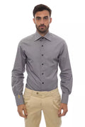 Billionaire Italian Couture Men's Black Cotton Shirt