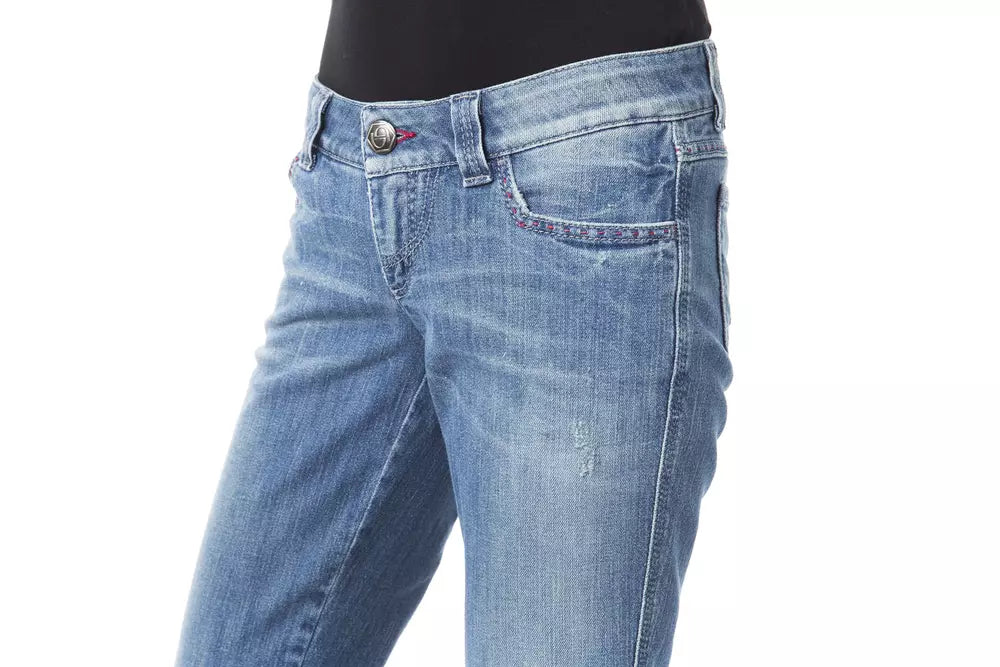 BYBLOS Dunkelblaue Damenjeans aus Baumwolle