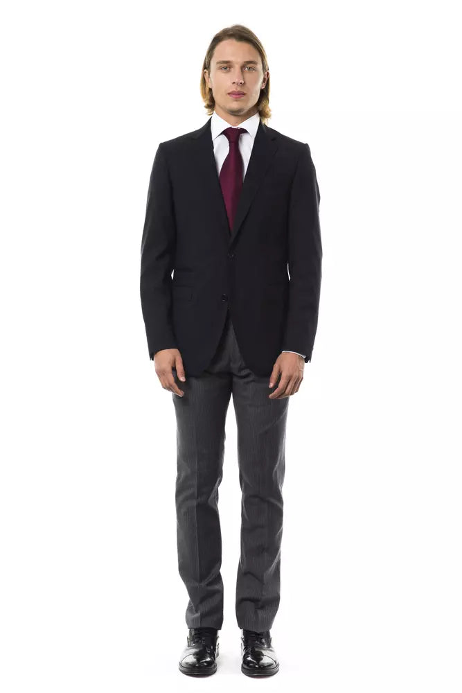 Uominitaliani Schwarzer Wollblazer für Herren