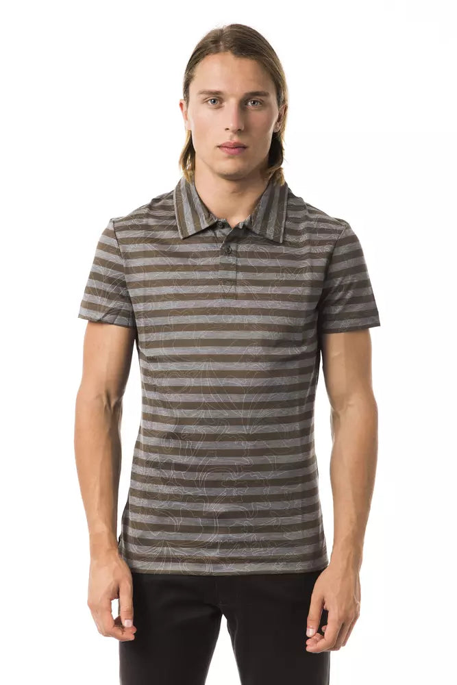 BYBLOS Graues Baumwoll-Poloshirt für Herren