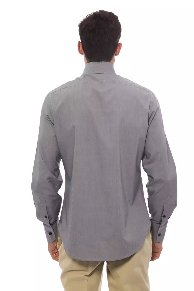 Billionaire Italian Couture Men's Black Cotton Shirt