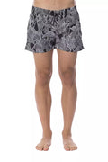 Roberto Cavalli Sport Herren-Badehose aus schwarzem Polyester