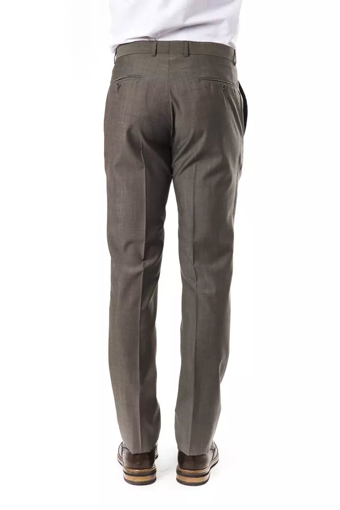 Uominitaliani Graue Wollhose für Herren