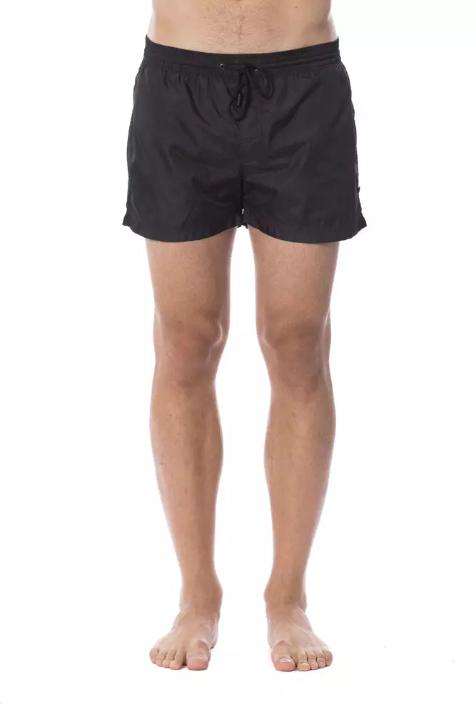 Roberto Cavalli Sport Men's Black Polyester Swim Shorts