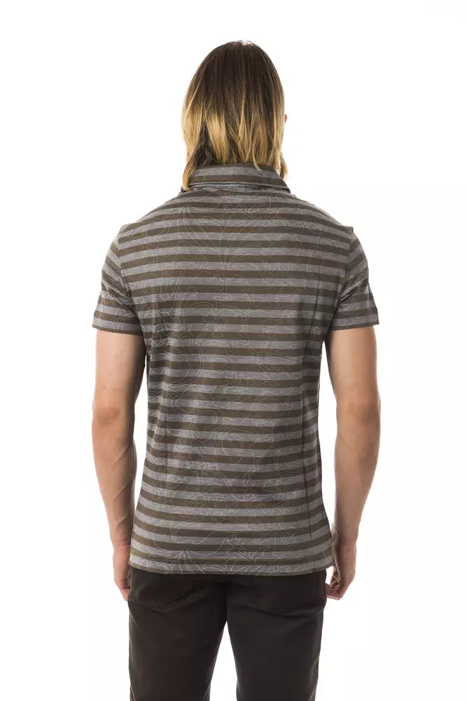 BYBLOS Graues Baumwoll-Poloshirt für Herren