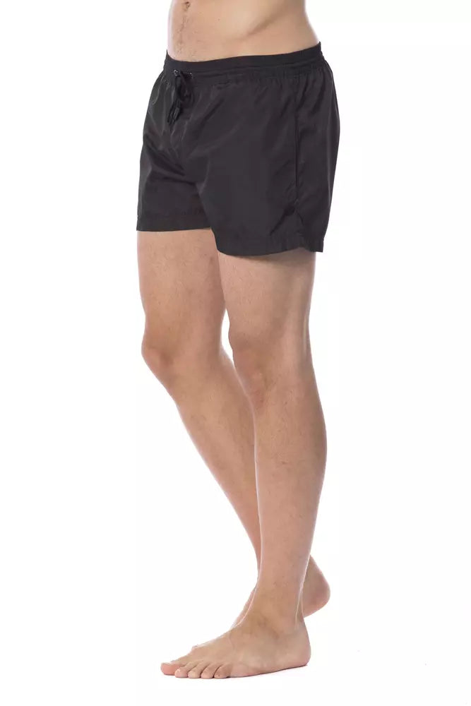 Roberto Cavalli Sport Men's Black Polyester Swim Shorts
