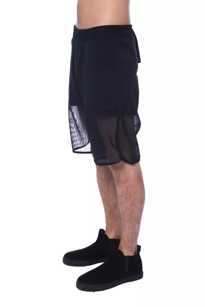 Nicolo Tonetto Men's Black Polyester Shorts