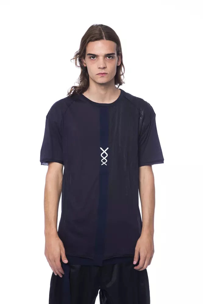 Nicolo Tonetto Blaues Herren-T-Shirt aus Baumwolle