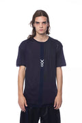 Nicolo Tonetto Blaues Herren-T-Shirt aus Baumwolle