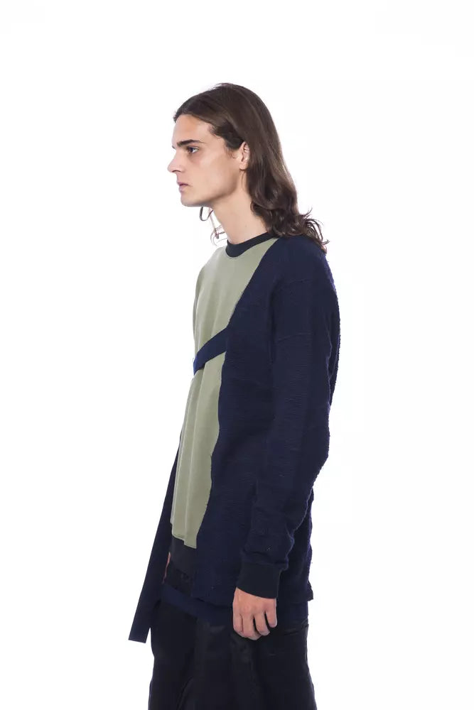 Nicolo Tonetto Baumwoll-Pullover für Herren in Army-Grün