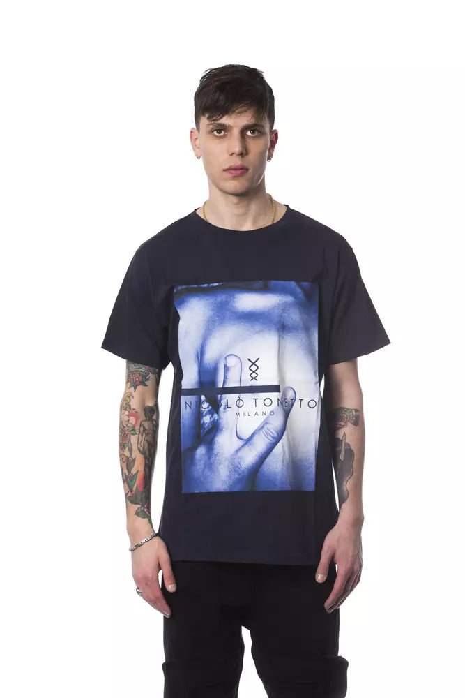 Nicolo Tonetto Men's Blue Cotton T-Shirt