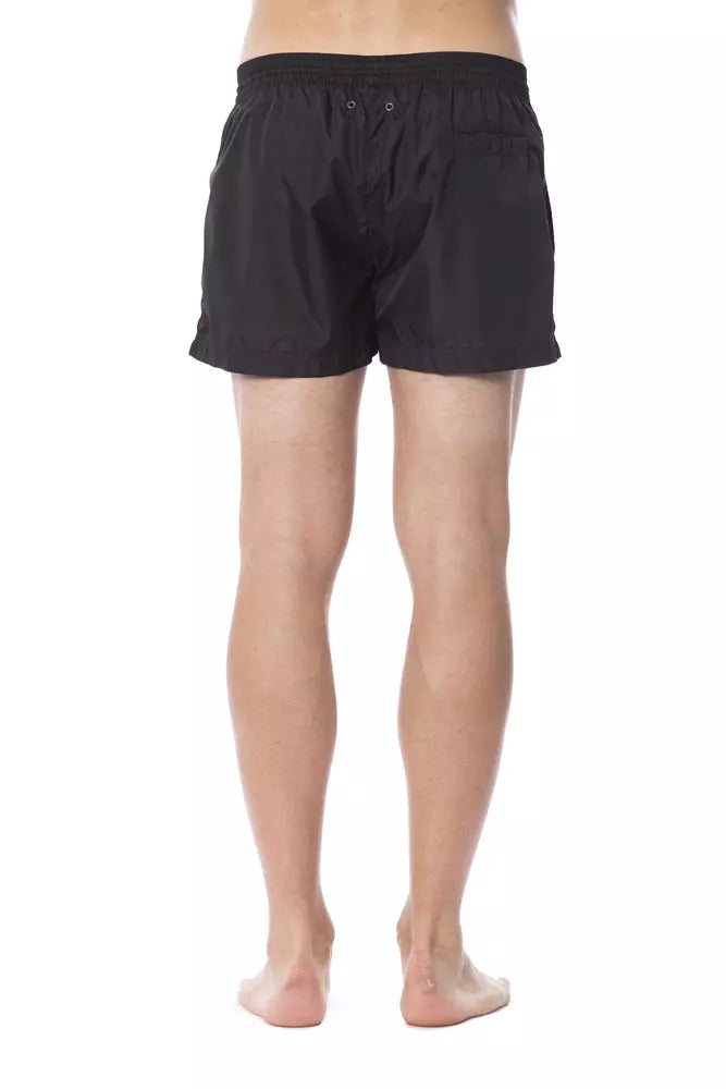 Roberto Cavalli Sport Men's Black Polyester Swim Shorts