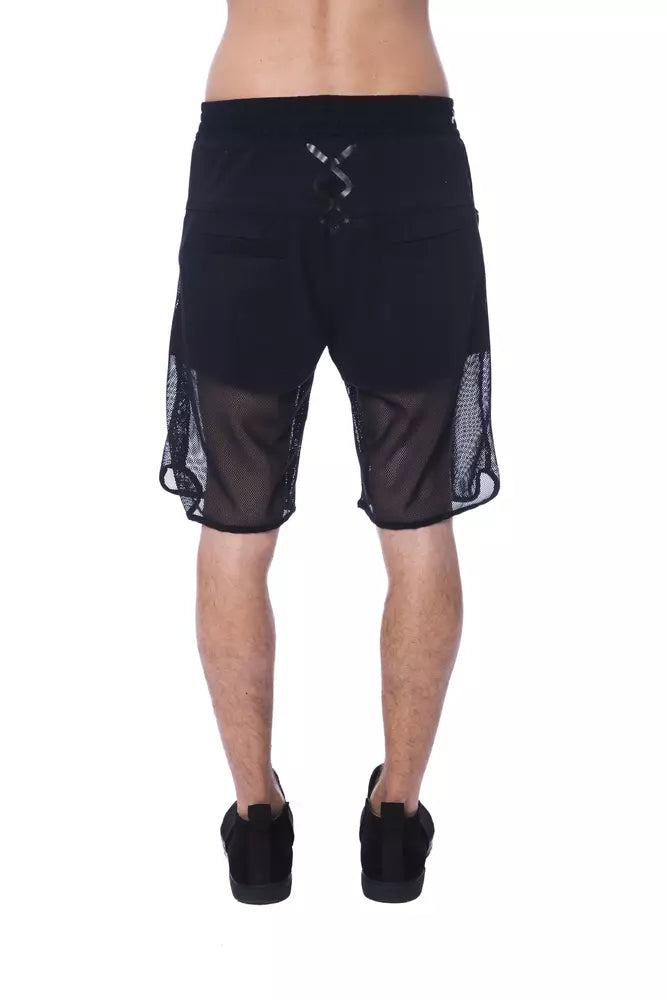 Nicolo Tonetto Men's Black Polyester Shorts
