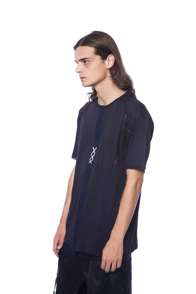 Nicolo Tonetto Blaues Herren-T-Shirt aus Baumwolle