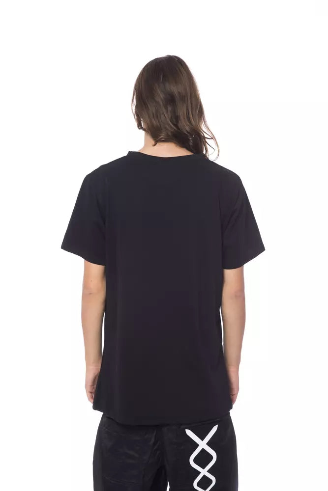 Nicolo Tonetto Schwarzes Baumwoll-T-Shirt für Herren