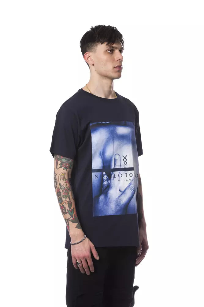 Nicolo Tonetto Men's Blue Cotton T-Shirt