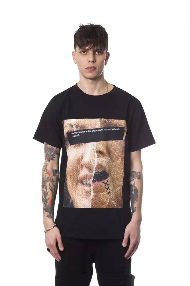 Nicolo Tonetto Men's Black Cotton T-Shirt