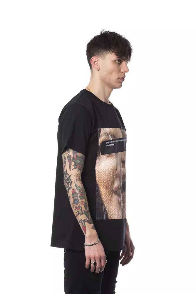 Nicolo Tonetto Men's Black Cotton T-Shirt