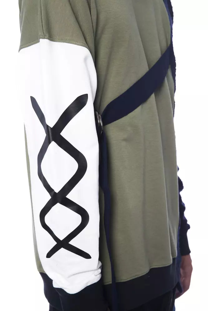 Nicolo Tonetto Baumwoll-Pullover für Herren in Army-Grün